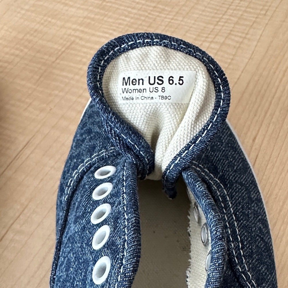 Vans Women's Denim Blue cheetah print Sneakers size 8 - Picture 8 of 9